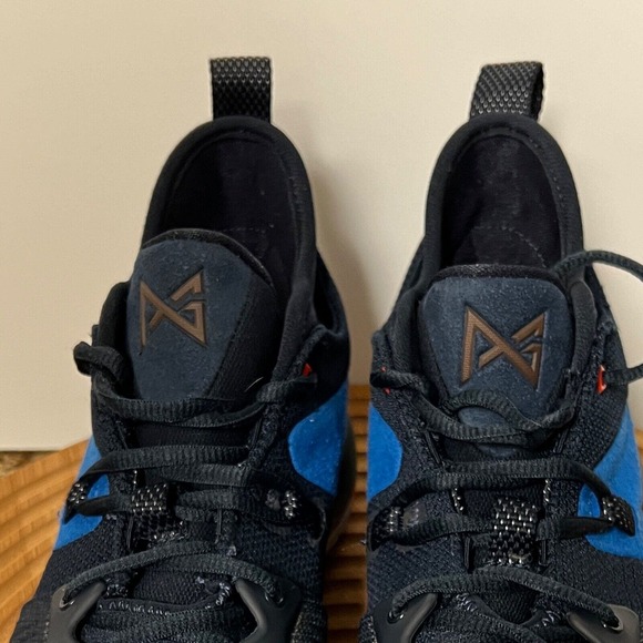 NIKE MEN’S PG 2 HOME (GS) BLUE ORANGE CLASSIC BASKETBALL SNEAKER SIZE US 9 . - Picture 2 of 11